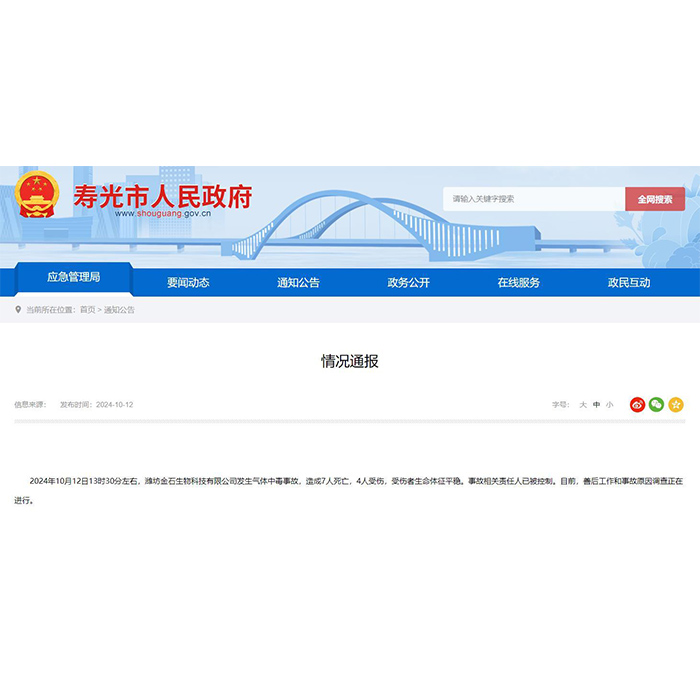 寿光气体中毒事故敲响警钟，草莓直播TV成人硫化氢检测仪为您筑起安全防线
