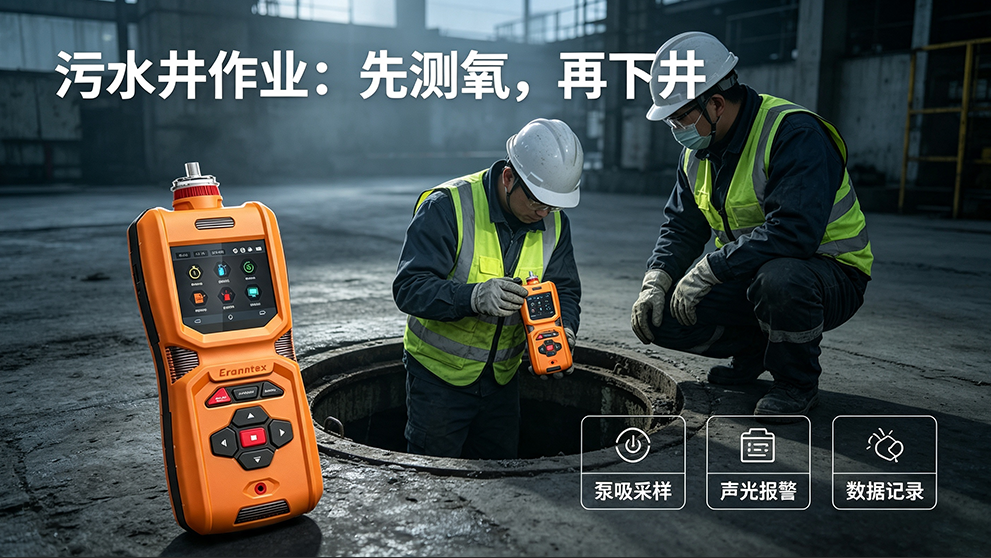 千万别大意！污水井、储罐检修，先开草莓直播TV成人氧气检测仪再进入