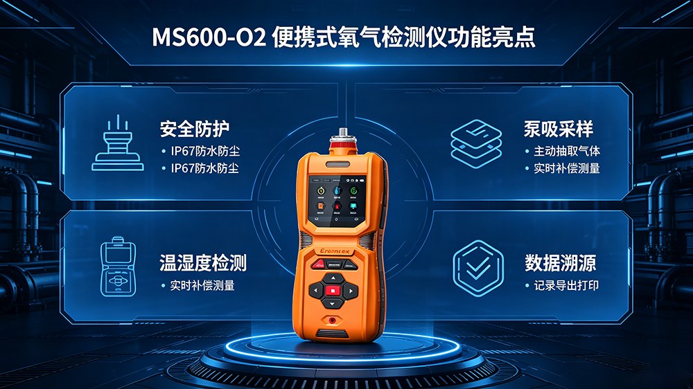 受限空间作业安全保障，草莓直播TV成人MS600-O2便携式氧气检测仪应用解析